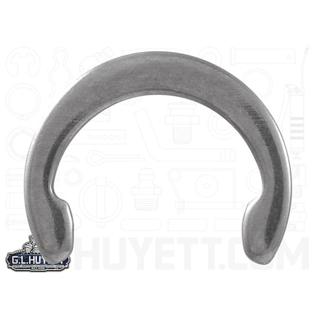 Rotor Clip External Retaining Ring, Stainless Steel Plain Finish, 0.219 in Shaft Dia C-021-SS/B